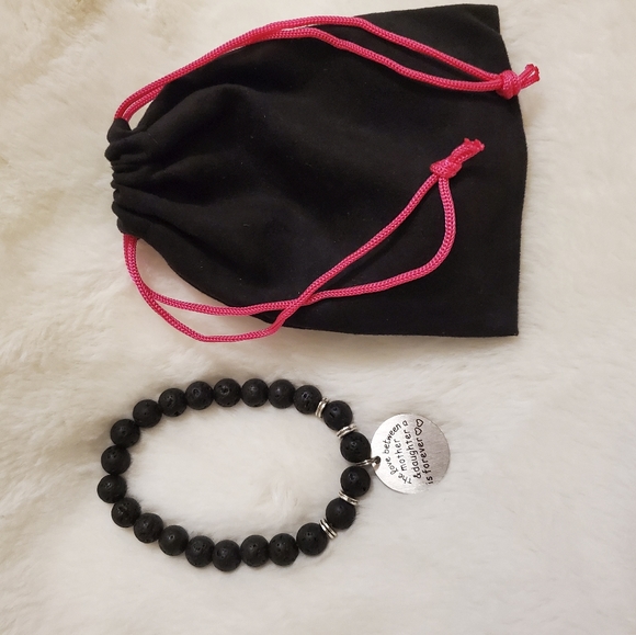New Mother/ Daughter Lava Rock Bracelet - Picture 4 of 5